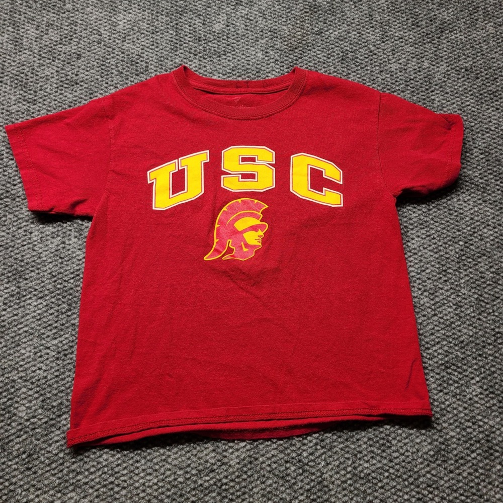 Fanatics USC Trojans Kids T-Shirt Red Short Sleeve Size S Small NCAA Football